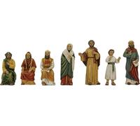 7x FADEDA Personnages de la Passion : Jésus à douze ans dans le Temple / Hauteur:9 cm / peints à la main / figurines de crèche détaillées - Noël Table Décoration Accessoires de crèche