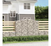 7x Paniers à Gabions Arqués 200x50x160/180 cm Fer Galvanisé Cages vidaXL
