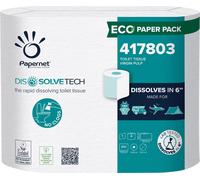 7x Papernet papier hygiénique avec technologie Dissolve Tech, 417803, 1 pli, 4 rouleaux | Paquet (4 rouleaux)