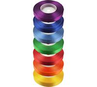 7x Ruban De Satin Arc-En-Ciel 12mm X 32m - Set Multicolore Pour Décoration Et Bricolage - Idéal Pour Cadeaux Et Mariages