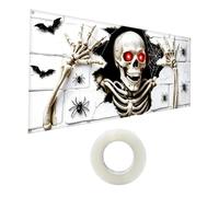 7x16 Ft Halloween Garage Door Cover Skeleton Outdoor Banner Decor