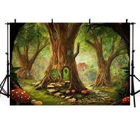 7x5ft Fairy Tale Enchanted Forest Birthday Party Decoration Banner for Kids Mushroom Wonderland Photography Props