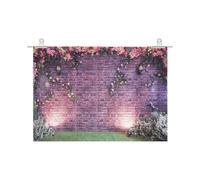 7X5Ft Fleurs Mur Photographie DéCors Brique Toile de Fond Printemps Stuido Fond