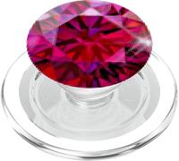 7zerofire Image Diamant Rouge Rubis Rose PopSockets PopGrip pour MagSafe