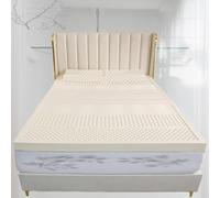 7Zone Surmatelas en latex naturel Vert 5 cm d'épaisseur Dos et soutien articulaire Sans déformation 210 x 220 cm pour un confort et une qualité de sommeil ultimes