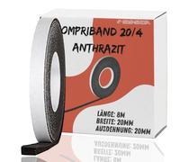 8,0 SOUDAL Acryl 300 ANTHRACITE 20/4 ruban largeur 20 mm, Expansion de 4 à 20 mm, source/Joint Joints bande/kompri bande/fugenabdichtung/fenêtre étanche bande/bande