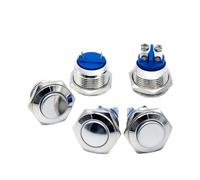 8 10 12 16 19 22mm Self Reset Metal Button Self Locking Switch Short Screw Foot Welding Foot NWPNLXEA(16MM,Welding feet)