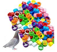 8/10/12 mm Ruban d'identification de Poulet 100 pièces 5/10 Couleur en Plastique volaille Poulet Canard Jambe Anneau Clip-on étiquette Ronde Ruban d'identification de volaille 8mm (0.31in) 301-400