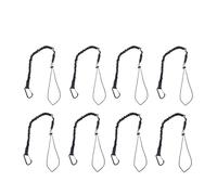 8/10 pièces outils d'attache élastique de sécurité lanière Anti-chute Camping travail aérien corde avec mousqueton crochet accessoires d'escalade pour Tournevis, Pinces(Black,8pcs)