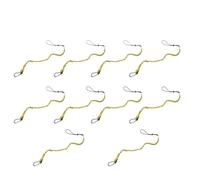 8/10 pièces outils d'attache élastique de sécurité lanière Anti-chute Camping travail aérien corde avec mousqueton crochet accessoires d'escalade pour Tournevis, Pinces(Yellow,10pcs)