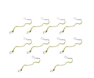8/10 pièces outils d'attache élastique de sécurité lanière Anti-chute Camping travail aérien corde avec mousqueton crochet accessoires d'escalade pour Tournevis, Pinces(Yellow,10pcs)