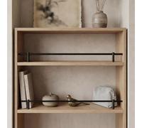 8 12 16 18 20 24 32 in, Decorative Shelf Rails for Guarding Shelves Edges, Black Gallery Rail Rod & Spindles, Aluminum Column Round Tube Railing Set(Brass-2 Pcs,28in/71cm)