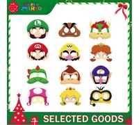 8/12/16/24 pièces Masque Super Mario Anime dessin animé Décoration de fête de danse Accessoires photo Donnez à vos meilleurs amis la meilleure atmosphère festive Décoration, Décoration de fête parfait