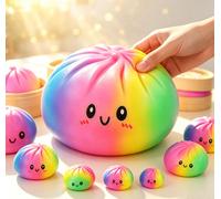 8/15/25cm Bouchées Arc-en-ciel Squishy, soulagement du stress, libération des émotions, décompression lente, pour fêtes de Noël, cadeau de bureau extensible 8.5cm WITH box