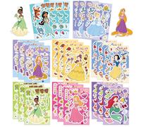 8/16/24 Feuilles Disney Prinsess Enfants Puzzle Autocollants Faire Un Visage Assembler Jeu De Dessin Animé Assembler Puzzle Enfants Cadeau.16shseets.