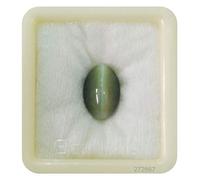 , 8,25 Ratti/7,55 carats. Pierre de naissance naturelle Lehsuniya I Original certifié naturel œil de chat/œil de chat/cétogène Pierre précieuse précieuse en vrac Qualité AAA-B0927R5T-DNM