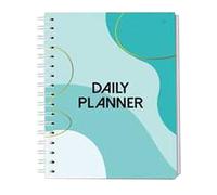 8,3 x 5,8 x 0,8 pouces Daily Coil Planner With Hourly Schedule | 400 g Time Management Organizer Notebook | Spiral Bound Productivity Journal For Men Women | Work School Home Hourly Planning Book