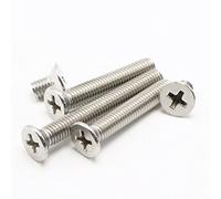 # 8-32 Phillips Plat/tête fraisée machine à vis, A2 en acier inoxydable, longueur de filetage 1/10,2 cm vers 2,5 cm, Lot de 100