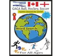8.5, 110 pages, GAGA Ball, Hockey, Soccer: Sports around the world word search, For all ages