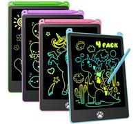 8,5 Pouces Ardoise Magique LCD Lot de 4, Tableau Dessin Enfant | Autonomie Exceptionnelle, Portable, Écologique et Ultra Léger, Cadeau Parfait pour la Maison, l'École et les Voyages