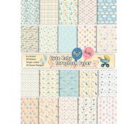 8.5 x 11" Cute Baby Boy Girl Scrapbook Paper - Single-Sided Decorative Paper for Scrapbooking, Card Making, Journaling & DIY Crafts: 40 Sheets, 20 Sweet Designs