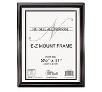 8.5" x 11" EZ Mount Document Frame Plastic Face, noir