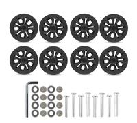 8 55 x 11 mm Roues de valise Bagages Doubles Roues Pivotantes Kit de Réparation de Rouleaux Installation Facile Bagage de Remplacement