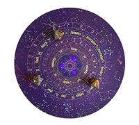 8.66in Tapis Carte Tarot Autel, Coussin En Caoutchouc STARRY SKY Pour La Divination 12 Constellations Tapis Tarot Tarot Tapis