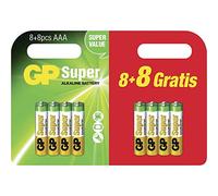 8+8 GP Super Alkaline AAA Micro LR03 Super Value Blister