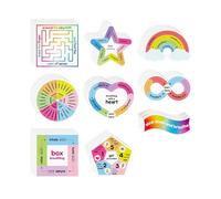 8/9 Pcs Autocollants Sensoriels D'Anxiété Autocollants Esthétiques Soulagement Apaisant Autocollants Apaisants Pour Ordinateur Portable Scrapbook Soulagement Du Stress Anxiété Sensoriel Texturé Calme