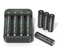 8 Aa Lithium Batteries With Battery Charger, High Capacity Long Life 1.5v Aa For High-Tech Devices