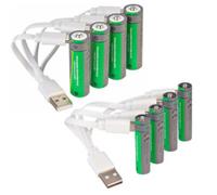 8 accus rechargeables avec port de chargement USB-C 4x AA / 4x AAA TKA