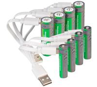 8 accus rechargeables avec port de chargement USB-C 4x AA / 4x AAA [tka Köbele Akkutechnik]