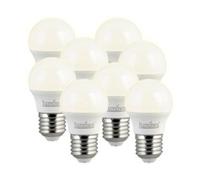 8 ampoules rétro LED E27 3 W - Blanc chaud Luminea