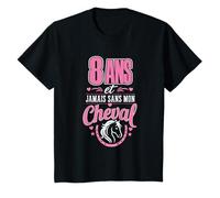8 Ans Jamais sans Mon Cheval Cadeau Anniversaire Fille T-Shirt