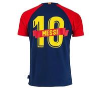 8 Ans - T-Shirt Enfant - Fc Barcelone - Lionel Messi - Coton - Manches Courtes - Bleu Multicolore