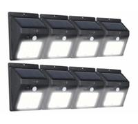 8 appliques murales solaires LED 100 lm WL-100.solar avec détecteur de mouvement Lunartec