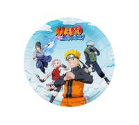Chaks – Assiettes en carton 12802-NA Naruto ® 23 cm Paquet de 8