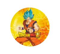 Chaks Assiettes en carton Dragon Ball Z 23 cm Lot de 8 Jaune