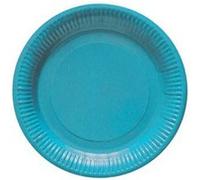 8 assiettes carton 23cm - turquoise - dart 146774 Bleu G