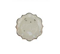 8 ASSIETTES CARTON BOTANIC NOËL 23CM VERT DE GRIS Vert