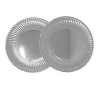 8 assiettes carton luxe 29cm - argent Gris G