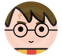 8 ASSIETTES CARTON ROND HARRY POTTER DESSIN 23CM