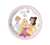 8 Assiettes En Carton 23 Cm Princesses Disney Taille Unique Multicolore