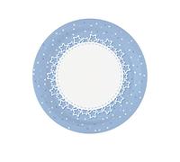 BIGIEMME SRL 8 Assiettes en Carton étoiles Bleues 23 cm - Blanc