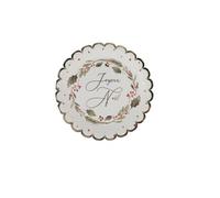8 Assiettes en carton festonnée dorées Tradi Chic 23 cm