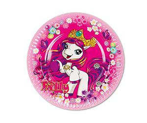 8 assiettes en carton Filly Poney - 23cm