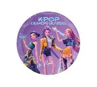 8 Assiettes en carton K-pop Demon Hunters 23 cm - Violet / parme
