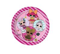 8 Assiettes En Carton Métallisé Lol 23 Cm Taille Unique Multicolore