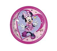 Procos Assiettes en carton Minnie Junior – Lot de 8 Ø 20 cm – Violet